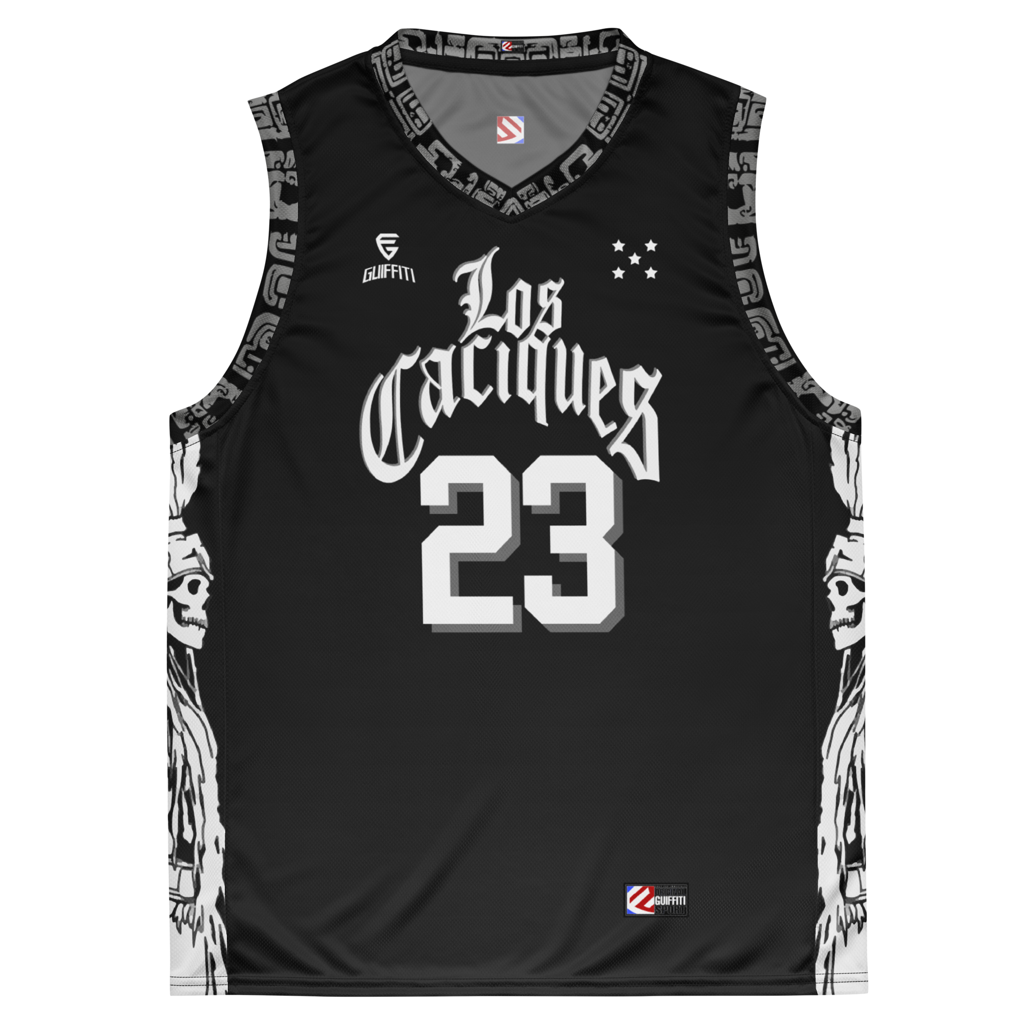 Jersey de Baloncesto Premium - GUIFFITI SPORT, LOS CACIQUES - Material Reciclado.